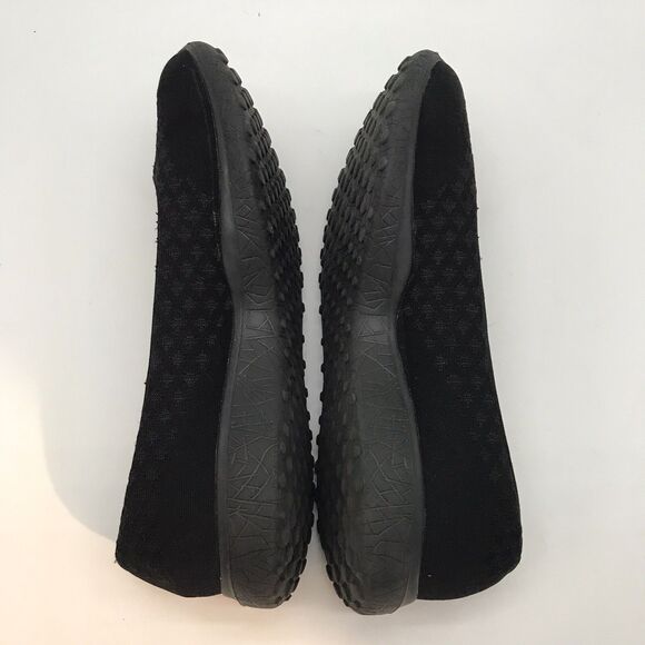 Skechers Mesh Microburst Shoes Women's 6.5 Black Slip On 23312 Comfort Flats - Picture 7 of 11